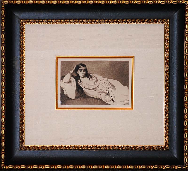 Edouard Manet, Odalisque, 1867
Etching and Aquatint on Tinted Laid Paper, 5 x 7 7/8 inches