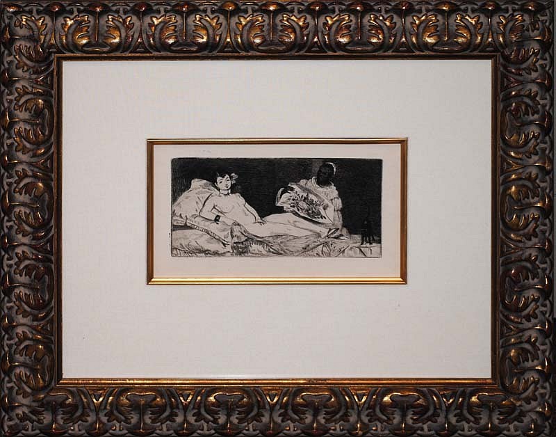 Edouard Manet, Olympia, ca. 1867
Etching with Drypoint, 3 1/3 x 7 inches
