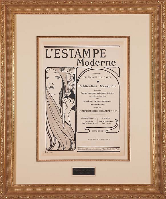 Alphonse Mucha, L'Estampe Moderne Frontispiece, ca. 1898 - 1899
Lithograph in Colors, 16 x 12 inches