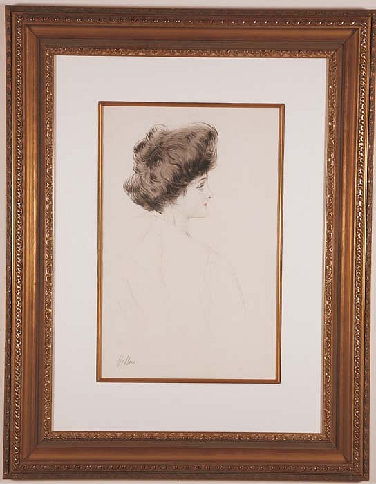 Paul César Helleu, Madame de Saint-Sauveur, de Profil, ca. 1910
Drypoint in Colors, 21 1/4 x 13 1/4 inches