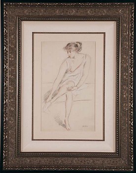 Paul César Helleu - Paul César Helleu Jeune Femme Assise (Young Woman Seated)