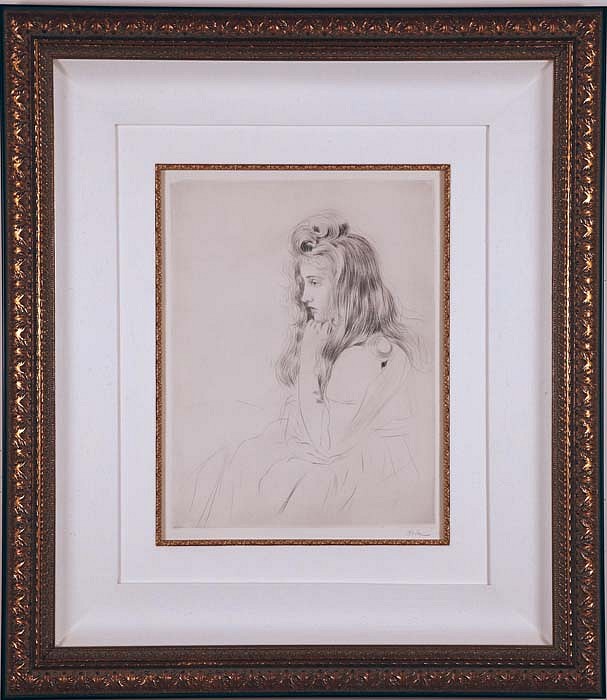 Paul César Helleu, Fillette Assise de Profil a Gauche, ca. 1895
Drypoint, 16 x 12 3/8 inches