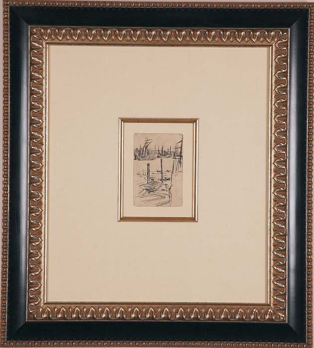 James Whistler, The Tiny Pool, ca. 1879
Etching and Drypoint on Wove Paper, 3 7/8 x 2 9/16 inches