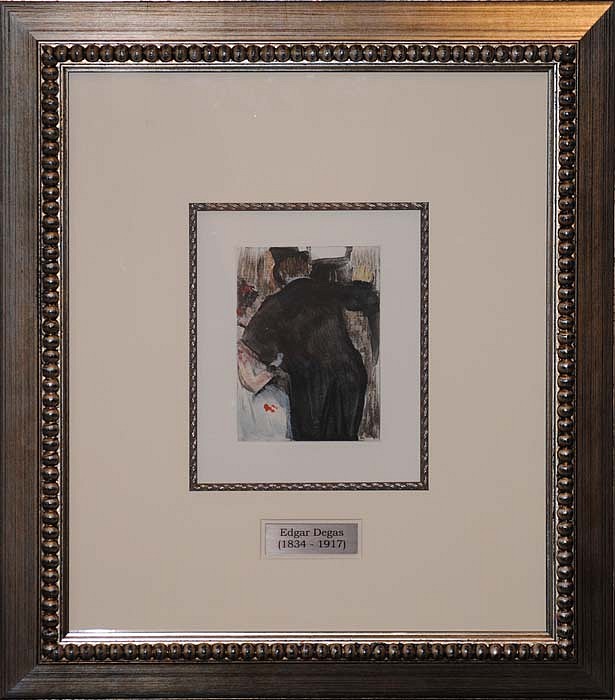 Edgar Degas, The Admirer, 1880/1938 - 1939
Original Soft-Ground Etching from La Famille Cardinal, 6 1/4 x 8 1/4 inches