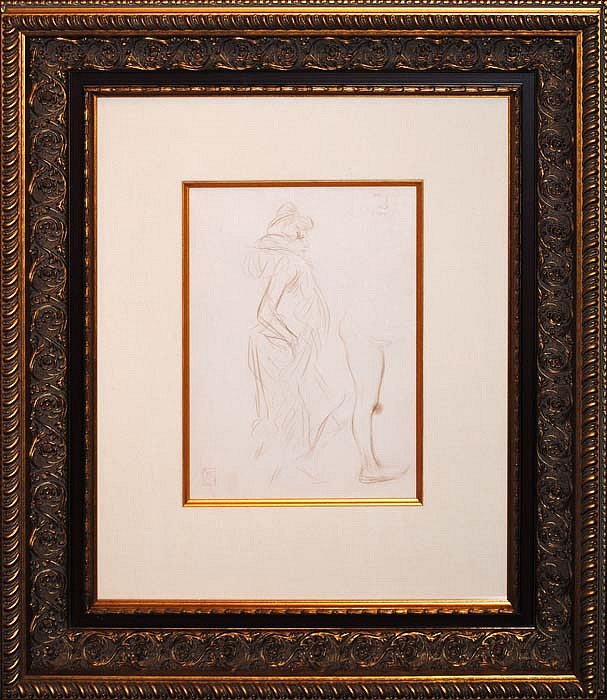 Theophile Alexandre Steinlen, Femme, ca. 1900
Original Ink Drawing, 11 1/2 x 8 inches