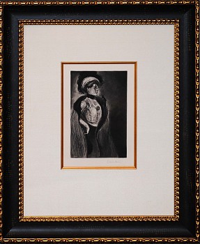 Theophile Alexandre Steinlen -&nbsp;Theophile Alexandre Steinlen Femme au Boa