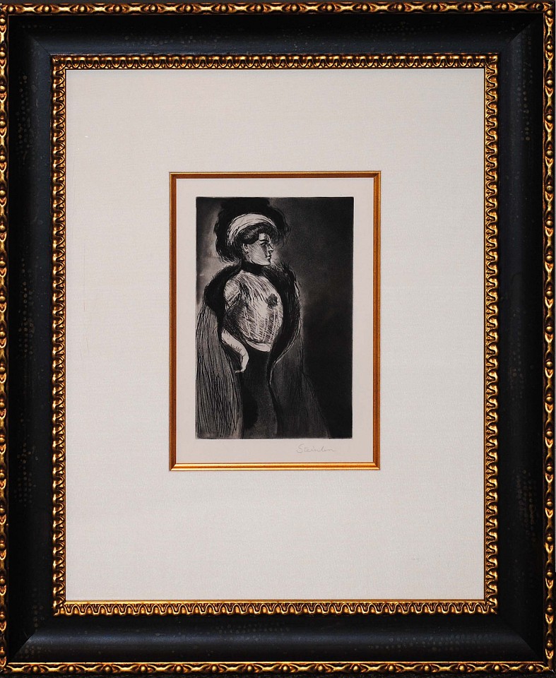 Theophile Alexandre Steinlen, Femme au Boa, ca. 1900
Etching, Drypoint and Aquatint, 8 5/8 x 5 1/4 inches