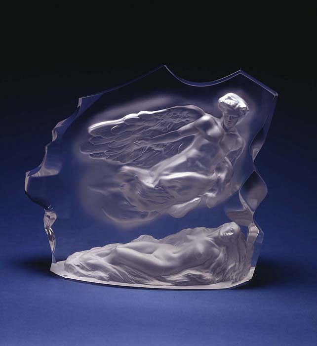 Frederick Hart, Winged Vision, 1993
Clear Acrylic Resin Sculpture, 15 1/2 x 19 x 7 inches