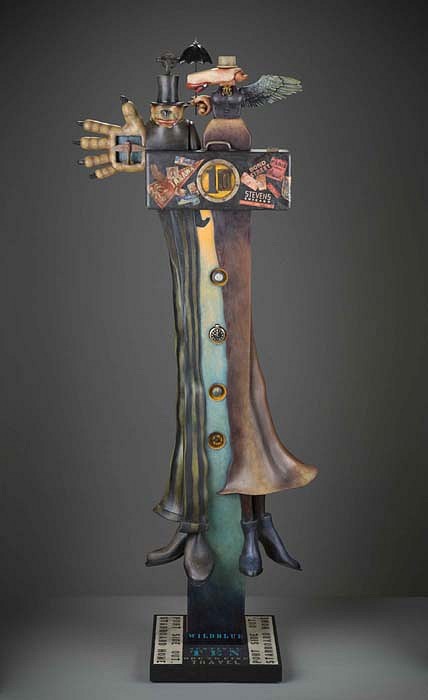 Markus Pierson, P.O.S.H. - Ode to Travel, 2007
Mixed Media Sculpture, 77 x 21 x 16 inches