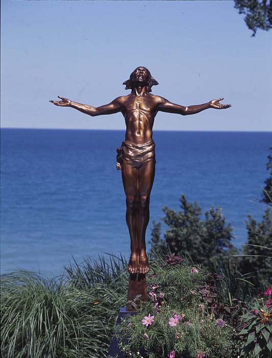Frederick Hart, Christ Rising, 1998
Bronze Sculpture, 61 1/4 x 46 x 13 inches