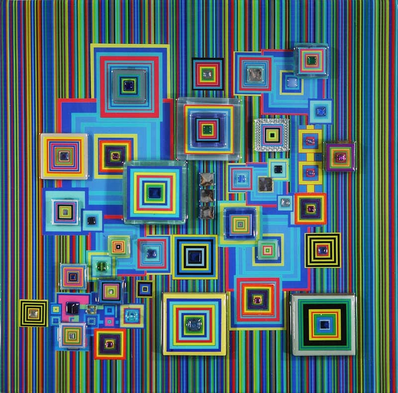 Robert Swedroe, Cyber Pool, 2010
Original Mixed Media, 12 x 12 inches