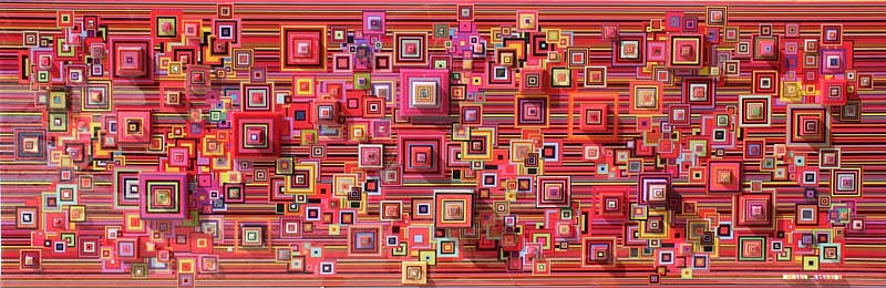 Robert Swedroe, Cyberred, 2011
Original Mixed Media, 24 x 72 inches