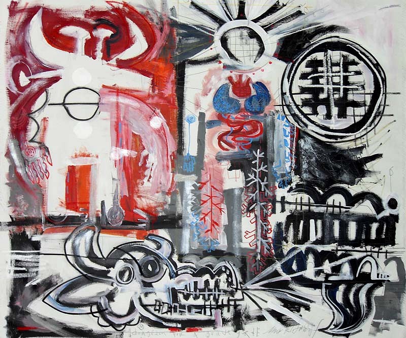 Mark T. Smith, Diagram of Life, 2010
Mixed Media on Canvas, 43 x 51 inches