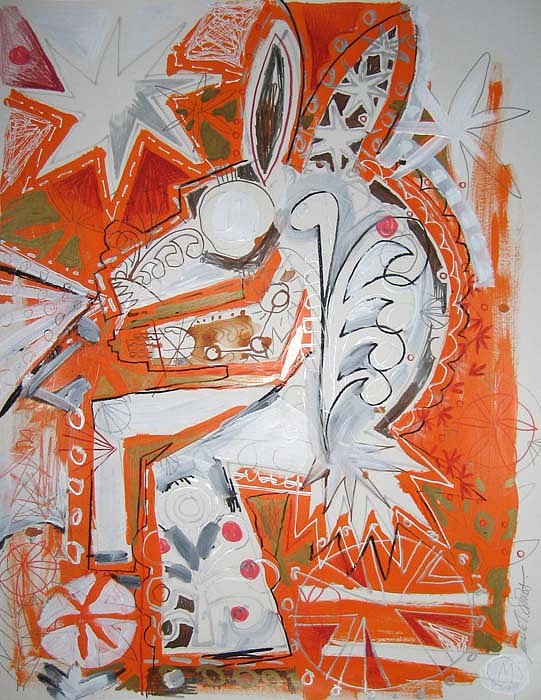 Mark T. Smith, Orange Rabbit, 2009
Mixed Media on Paper, 30 x 22 inches