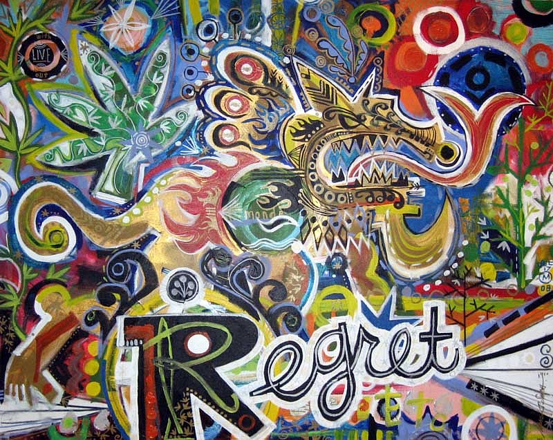 Mark T. Smith, Live without Regret, 2008
Mixed Media on Canvas, 48 x 60 inches