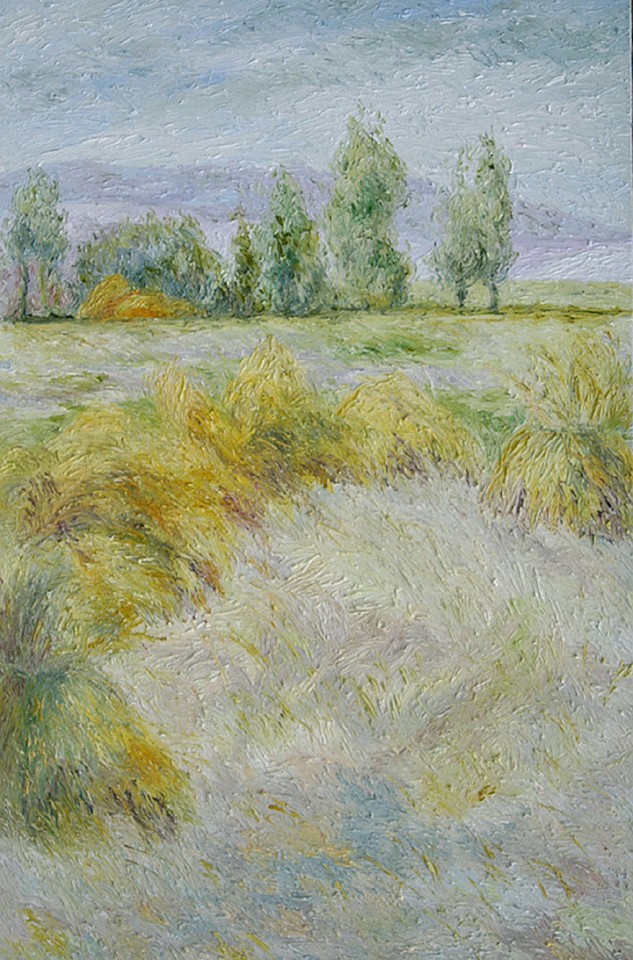 Lelia Pissarro, Les Foins d'Anne Podbielski a Clecy
Original Oil on Canvas, 31 1/2 x 19 3/4 inches