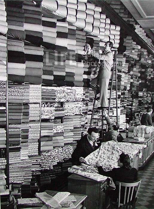 Alfred Eisenstaedt, Fabric Store, 1947
Vintage Silver Gelatin Print, 13 1/02 x 9 3/4 inches