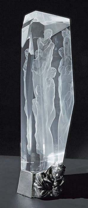 Frederick Hart, Elegy, 1990
Clear Acrylic Resin Sculpture, 25 3/4 x 7 3/4 x 7 1/2 inches
