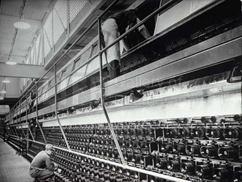 Margaret Bourke-White, Spinning Machines at the Industrial Rayon Corp Factory, 1939
Vintage Silver Gelatin Print, 10 1/4 x 13 1/4 inches