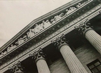 Margaret Bourke-White -&nbsp;Margaret Bourke-White View of Columns and Sculpted Frieze, Entrace of US Supreme Court Building