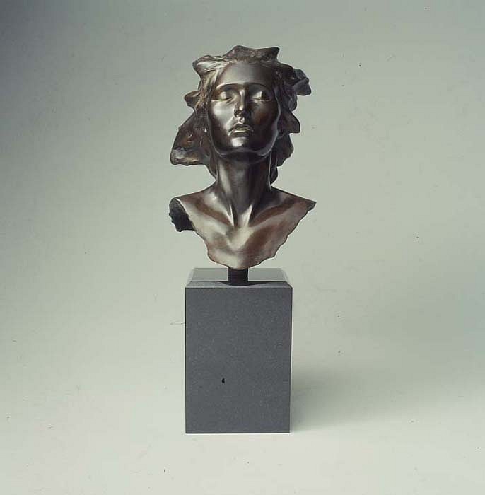 Frederick Hart, Head of Female: Celebration, 2002
Bronze Sculpture, 21 3/4 x 8 1/4 x 9 1/4 inches