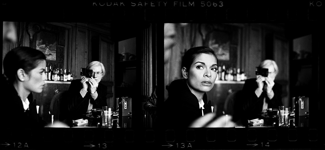Harry Benson, Andy and Bianca at the Factory, New York, 1977
Archival Pigment Print, 27 3/4 x 49 inches