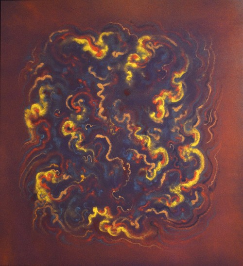 Natvar Bhavsar, UMANGA II, 2012
Acrylic, Dry Pigments and Acryloids on Canvas, 67 Â½ x 61 Â½ inches