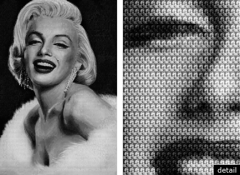 Alex G. Cao, MARILYN vs BRIGITTE, 2009
Chromogenic Print with Dibond Plexiglass, 60 x 40 inches; 108 x 72 inches