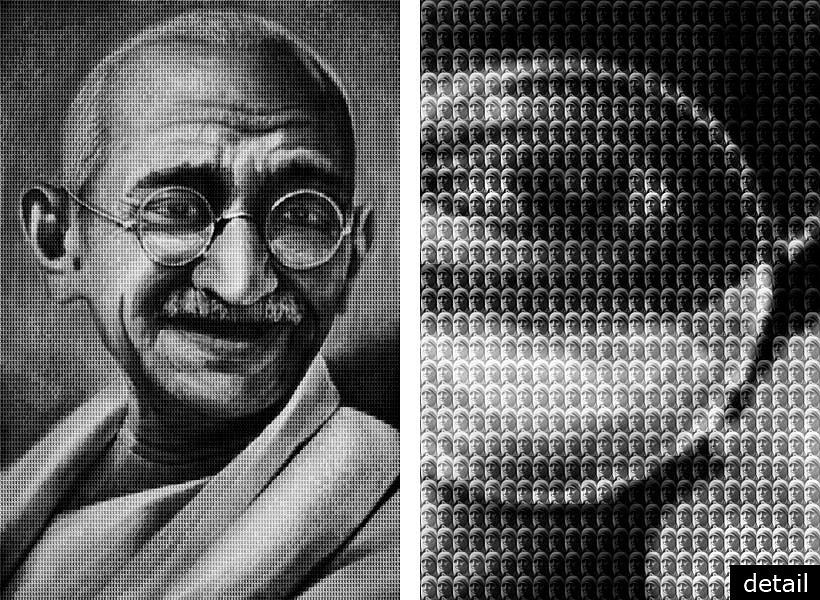 Alex G. Cao, GANDHI vs MOTHERTERESA, 2010
Chromogenic Print with Dibond Plexiglass, 60 x 40 inches; 108 x 72 inches