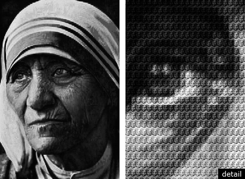 Alex G. Cao, MOTHERTERESA vs GANDHI, 2010
Chromogenic Print with Dibond Plexiglass, 60 x 40 inches; 108 x 72 inches