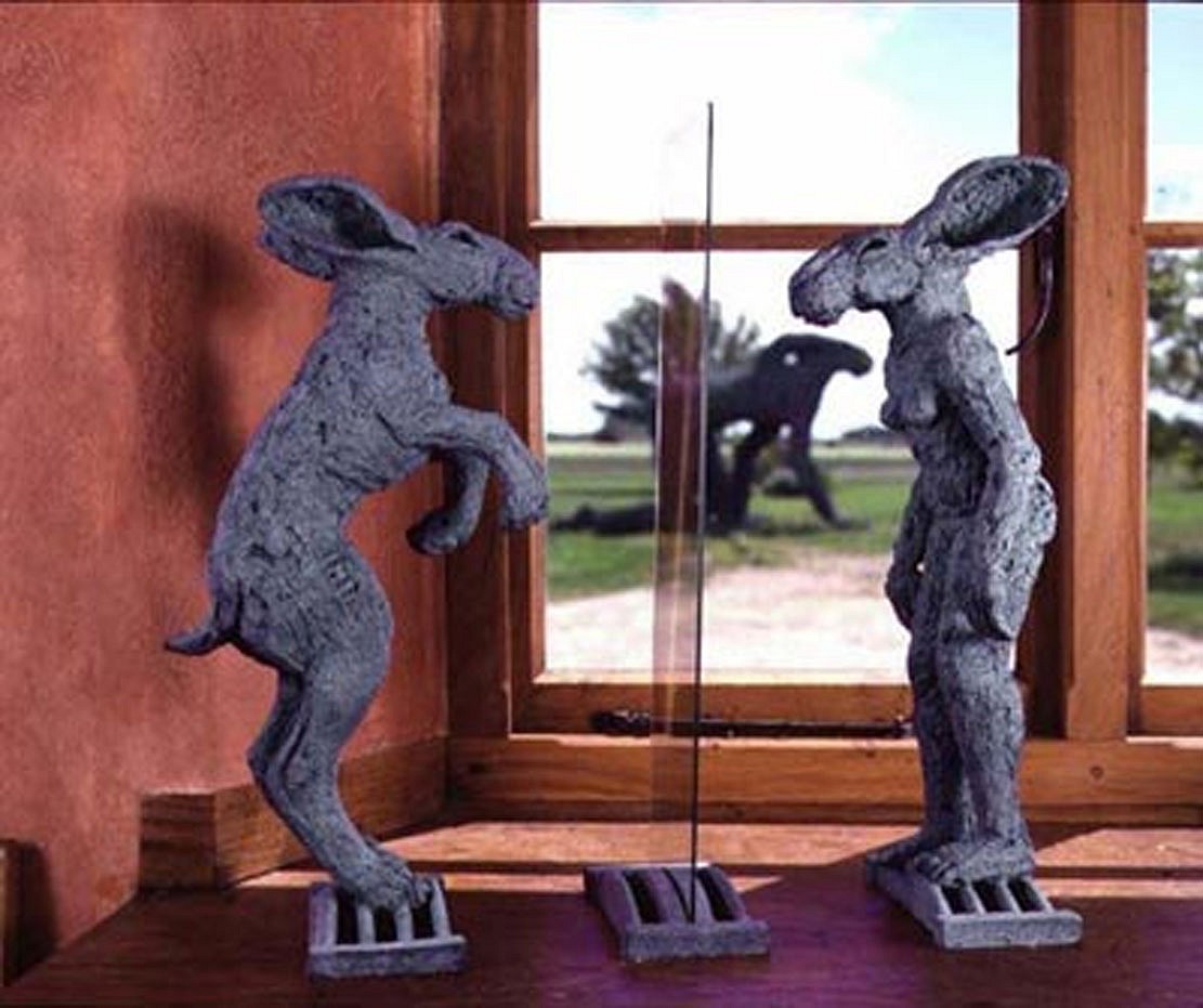 Sophie Ryder, Lady-Hare in a Mirror, 2001
Bronze Sculpture, 27 inches
