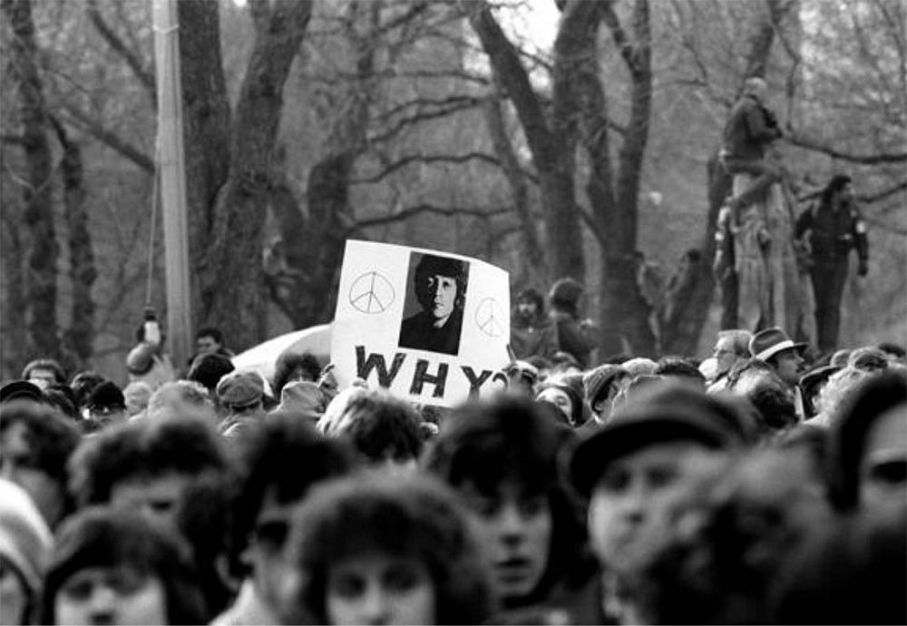 Harry Benson, John Lennon Memorial, Central Park, NYC, 1980
Archival Pigment Print, 30 3/4 x 37 3/4 inches