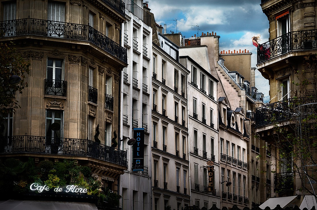 David Drebin, Red Dress in Paris, 2013
Digital C Print, 20 x 30 inches; 30 x 45 inches; 48 x 72 inches