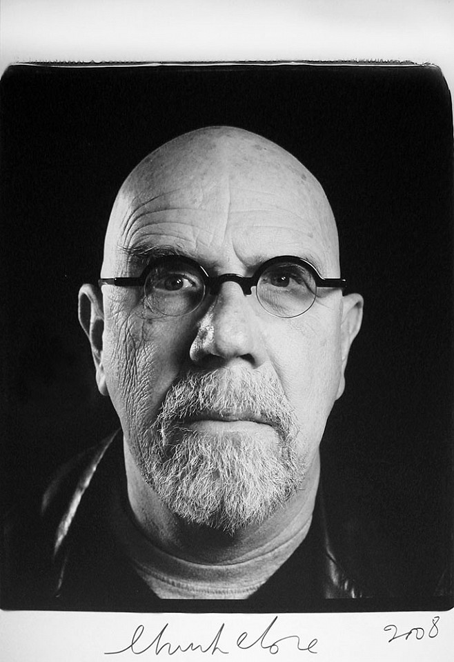 Chuck Close, Self-Portrait, 2008
Black and White Polaroid Print Mounted to Aluminum, 32 3/4 x 22 3/4 inches