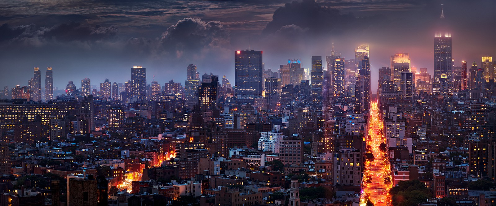 David Drebin, Blazing City, 2013
Digital C Print, 20 x 48 inches; 30 x 72 inches; 40 x 96 inches