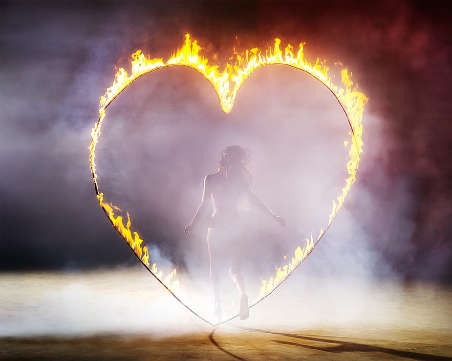 David Drebin, Heart of Fire, 2013
Digital C Print, 20 x 25 inches; 30 x 37.5 inches; 48 x 60 inches