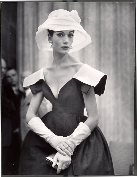 Nina Leen, Lady with White Hat and Gloves, 1959
Vintage Silver Gelatin Print, 10 1/4 x 13 1/2 inches