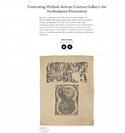 Press: Contrasting Methods Activate Contessa Gallery's Art Southampton Presentation, July  7, 2015 - Artsy
