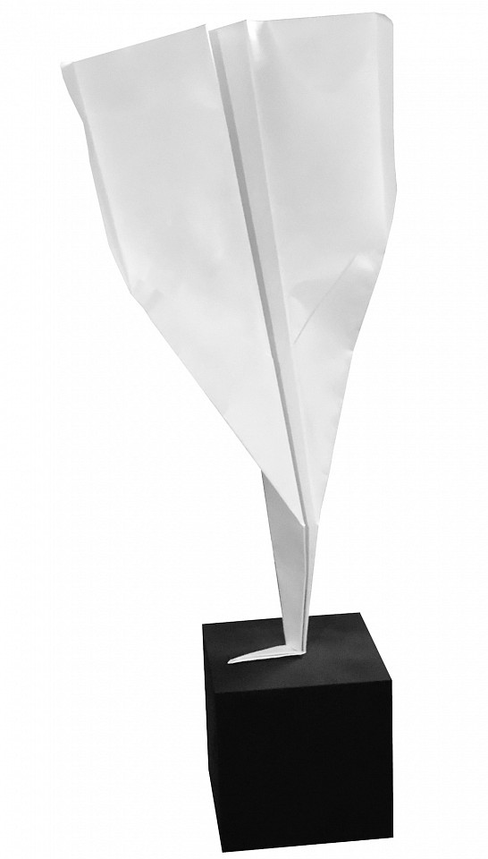 Daniele Sigalot, It Doesn't Take Magritte to Say This is Not a Paper Plane, 2019
69 x 33 x 9 inches