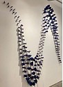 Daniele Sigalot, 200 Paper Planes Simultaneously Hitting the Wall
2021, Cobalt Blue PVD Coating on Stainless Steel