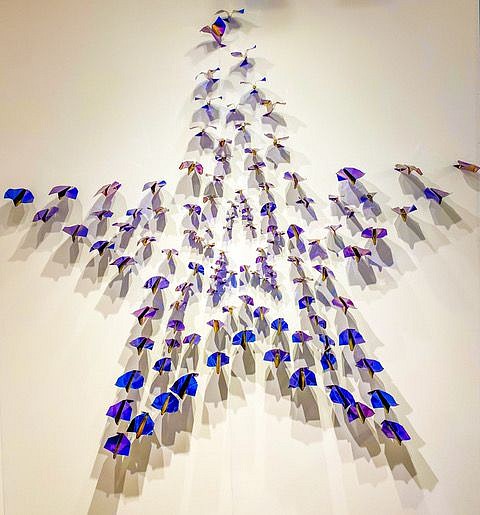 Daniele Sigalot, Star, 2022
Cobalt Blue PVD Coating on Stainless Steel, 78 x 88 in.