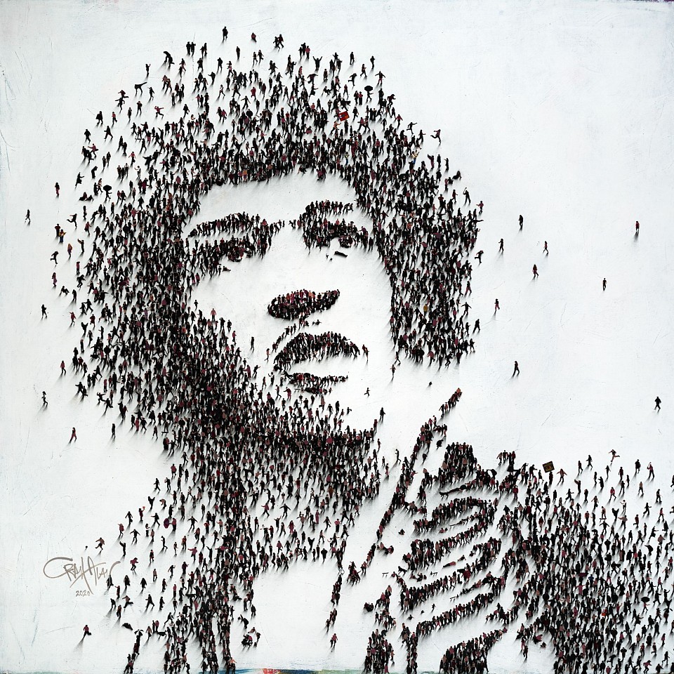 Craig Alan, Hendrix, 2021
Acrylic Painting on Canvas, 48 x 48 in.