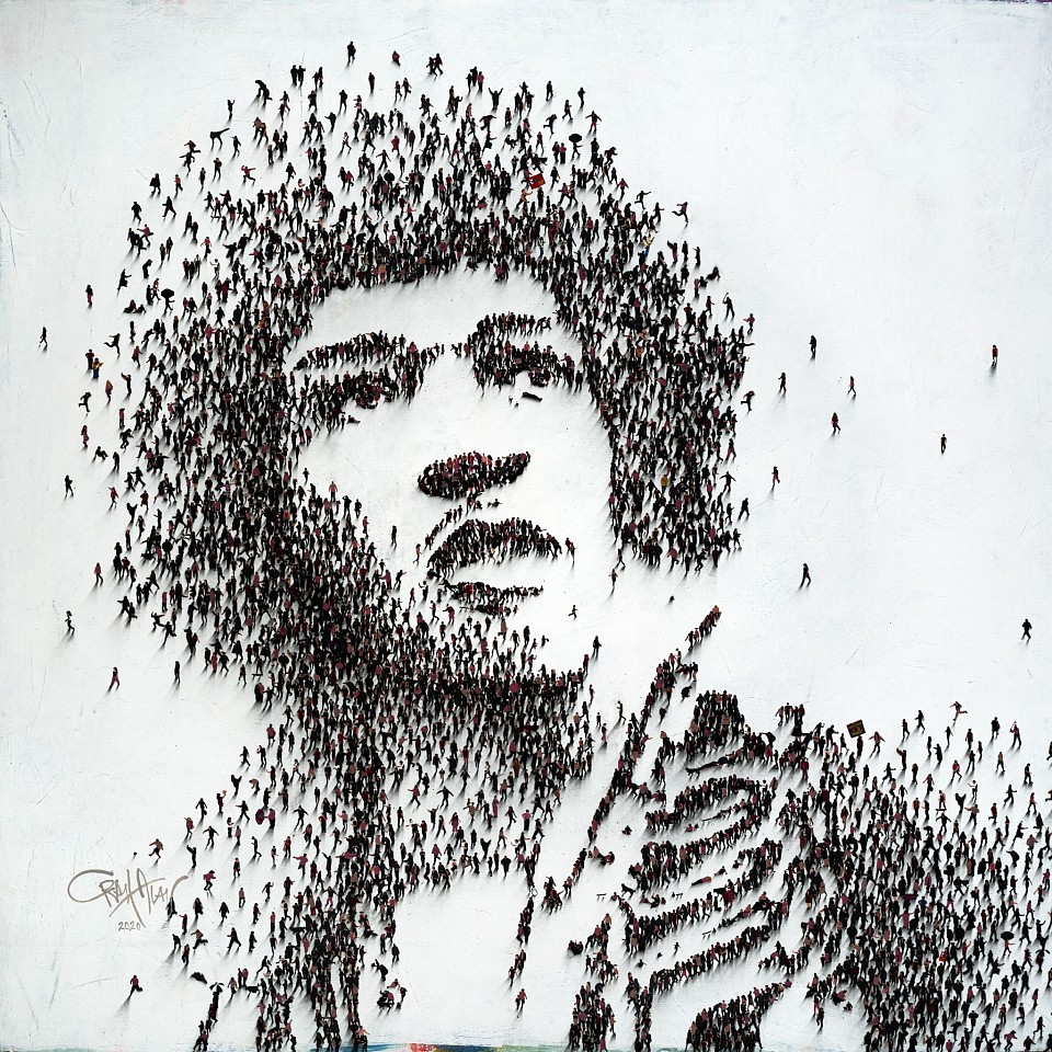 Craig Alan, Hendrix, 2021
Acrylic Painting on Canvas, 48 x 48 in.