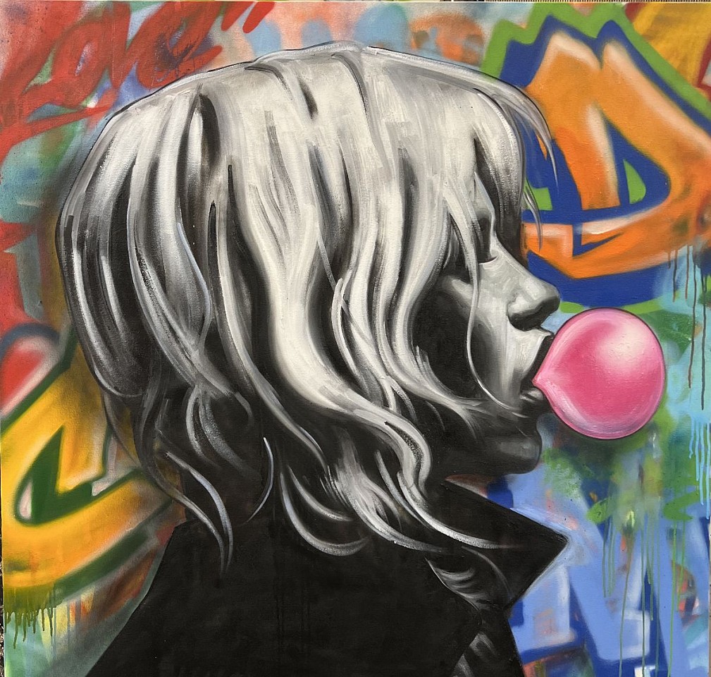 Hijack, Bubble Gum Girl, 2022
Mixed Media on Canvas, 48 x 48 in.