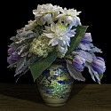 T.M. Glass, Dahlias, Tulips, and Hydrangeas in a Japanese Vessel
2021, Archival Pigment Print Mounted on Dibond