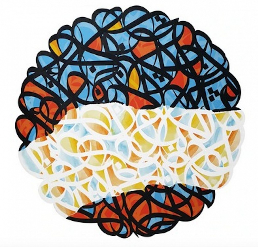 eL Seed, I Am Alive, 2019
Acrylic and Watercolor on Canvas, 76 3/4 x 76 3/4 in.