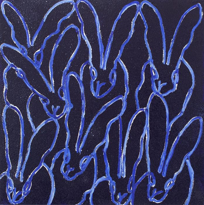 Hunt Slonem, Blue Azul, 2019
Oil and Acrylic with Diamond Dust on Canvas, 30 x 30 in.