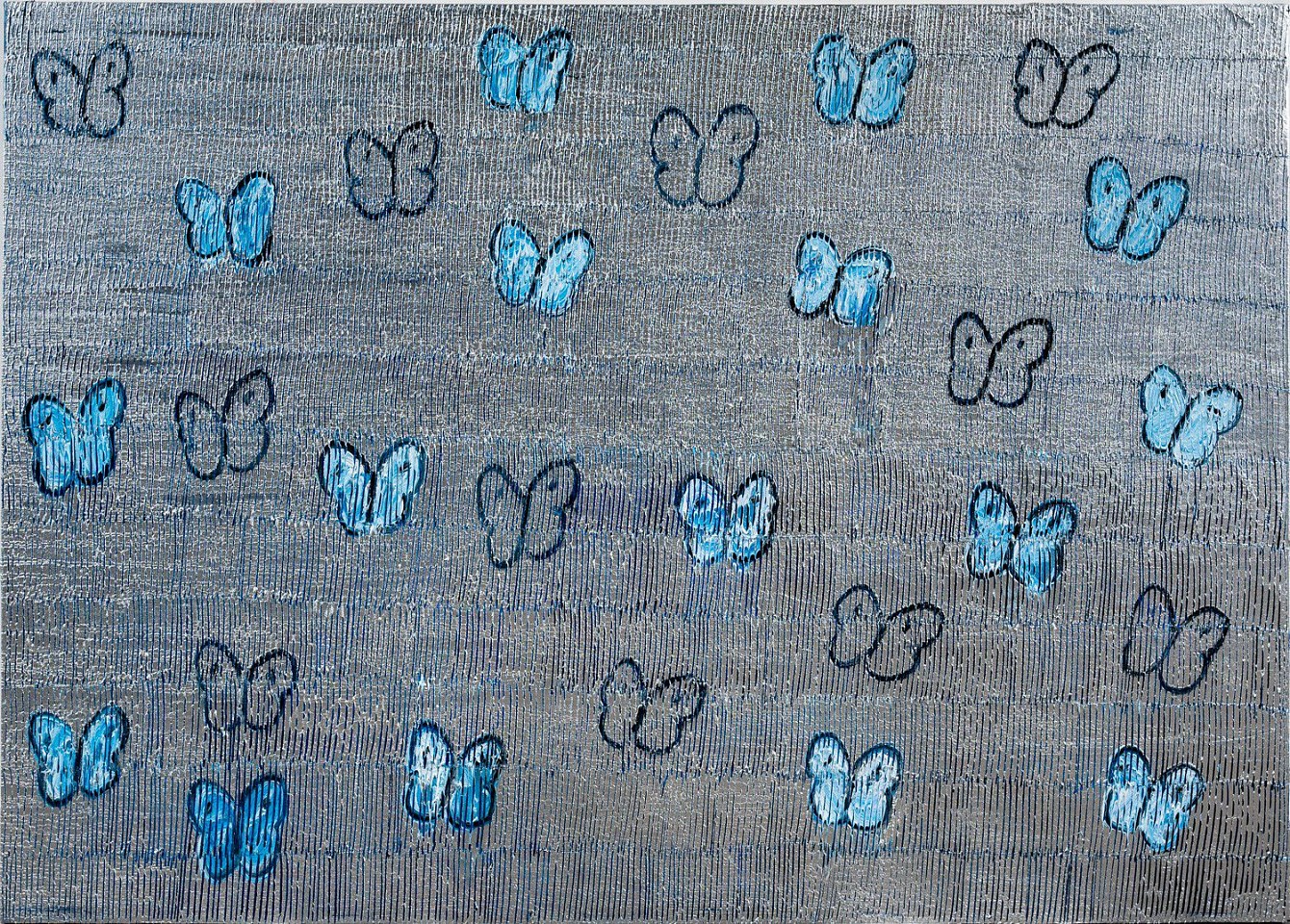 Hunt Slonem, Silver Ascension (Greece), 2023
Oil on Canvas, 50 x 70 in.