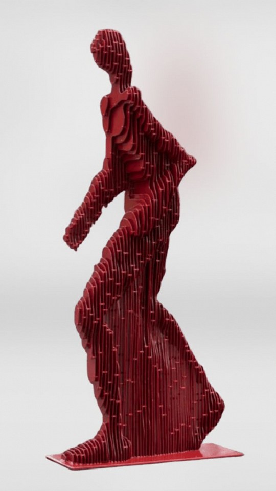 Julian Voss-Andreae, Quantum Man (Red), 2007
Powdered-Coated Steel Sculpture, 51 x 22 x 10 in.