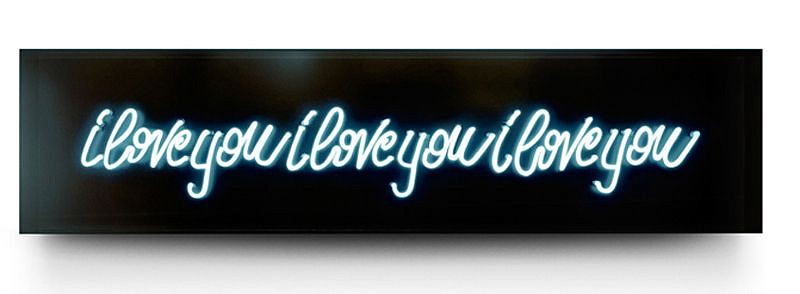 David Drebin, I Love You I Love You I Love You, 2013
Infinity Neon Light Installation, 10 x 60 x 7 1/2 in.